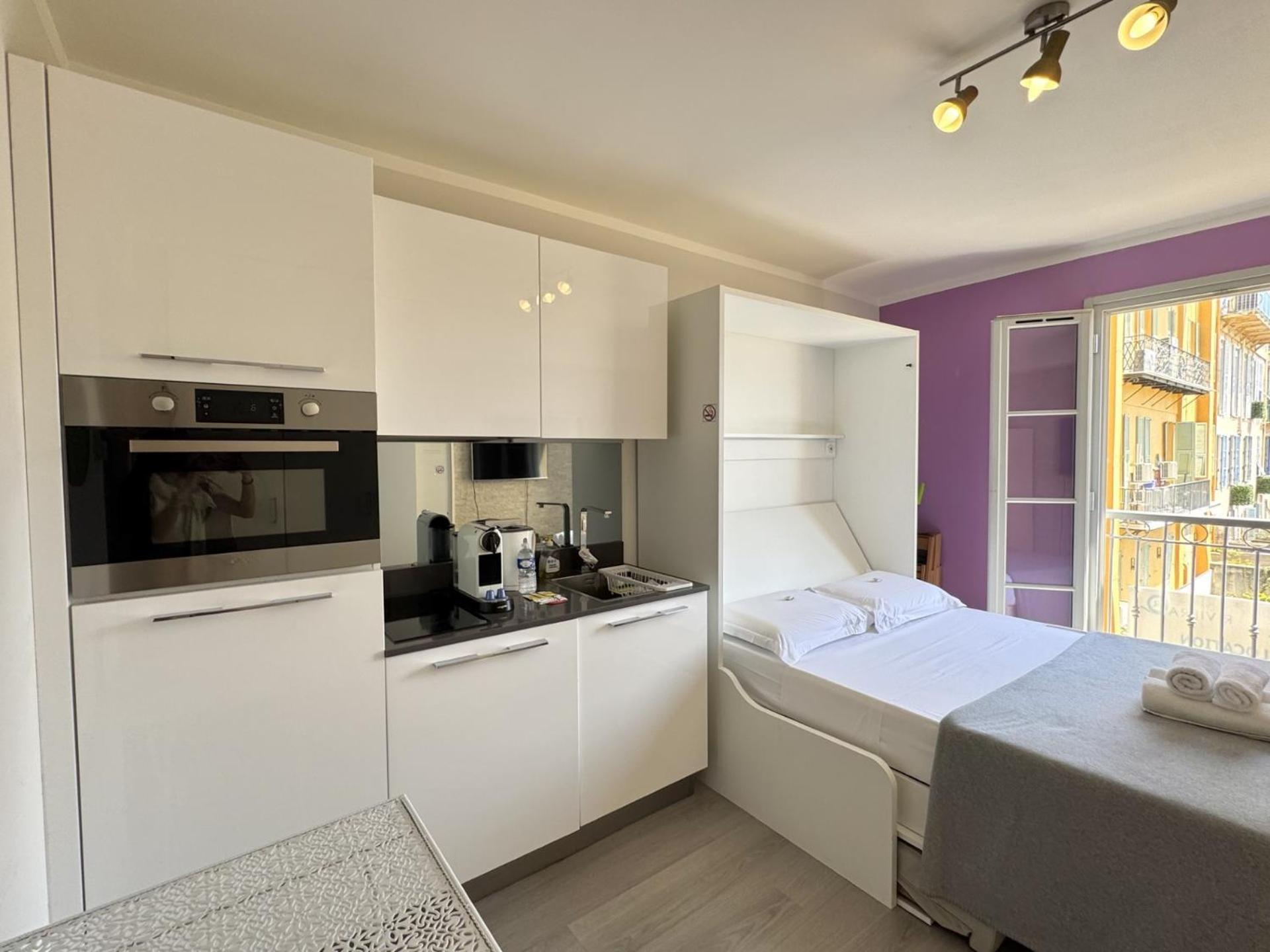 Aparthotel Riviera Nice Cote D'Azur - Old Town - Studio Ac - Sea View - 50M Promenade Des Anglais- La Maison Linda エクステリア 写真